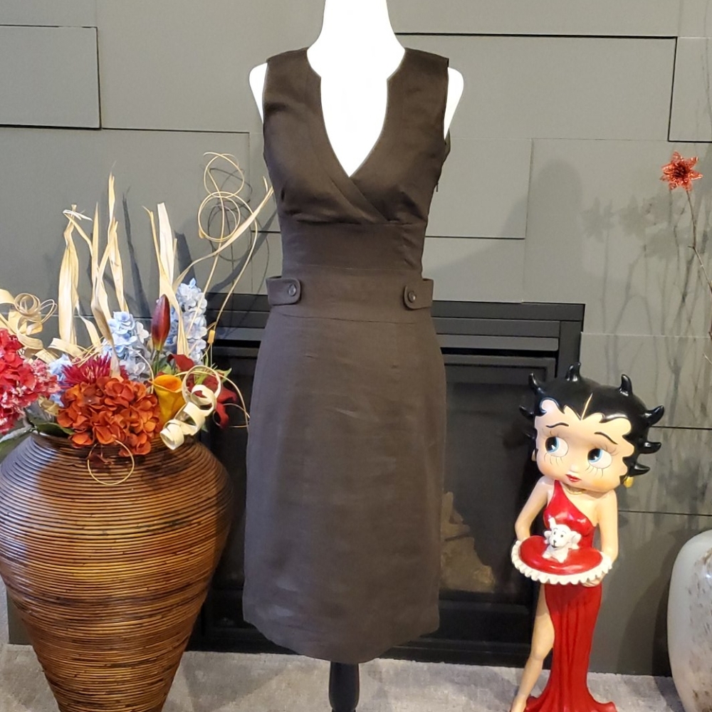 EUC Mexx Linen Sheath Dress Size 4